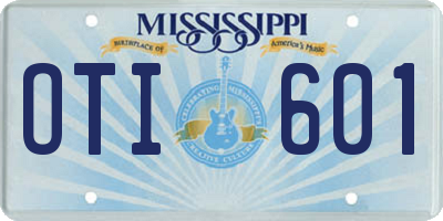 MS license plate OTI601