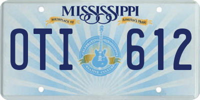 MS license plate OTI612