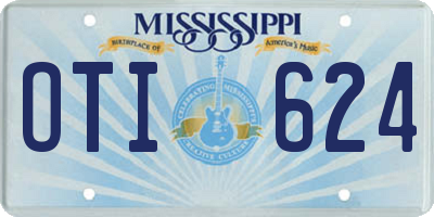 MS license plate OTI624