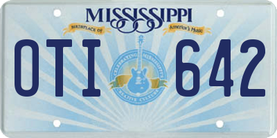 MS license plate OTI642