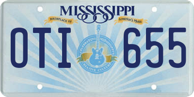 MS license plate OTI655