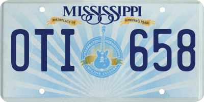 MS license plate OTI658