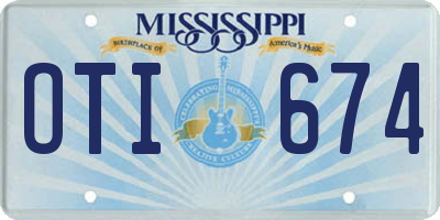 MS license plate OTI674