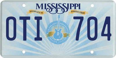 MS license plate OTI704