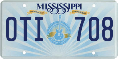 MS license plate OTI708