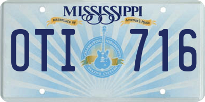MS license plate OTI716