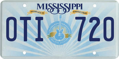 MS license plate OTI720