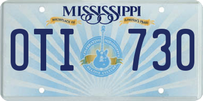MS license plate OTI730