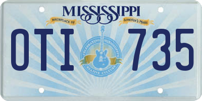 MS license plate OTI735