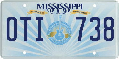 MS license plate OTI738