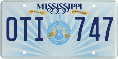 MS license plate OTI747