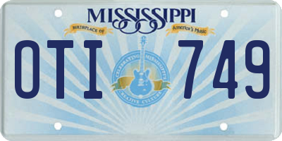MS license plate OTI749