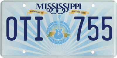MS license plate OTI755