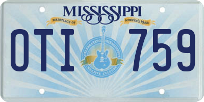 MS license plate OTI759