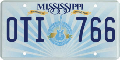 MS license plate OTI766