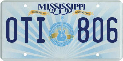 MS license plate OTI806