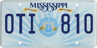 MS license plate OTI810