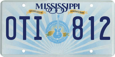 MS license plate OTI812
