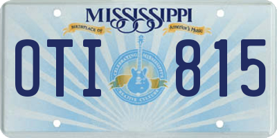 MS license plate OTI815
