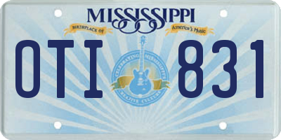 MS license plate OTI831