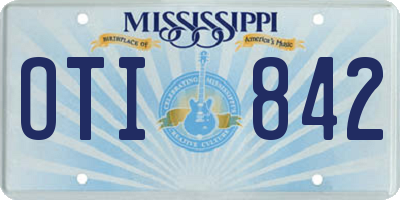 MS license plate OTI842