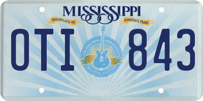MS license plate OTI843