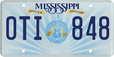 MS license plate OTI848