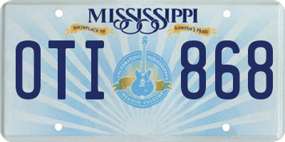 MS license plate OTI868