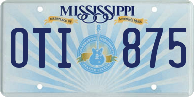 MS license plate OTI875