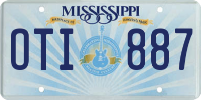 MS license plate OTI887