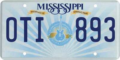 MS license plate OTI893