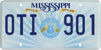 MS license plate OTI901