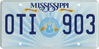 MS license plate OTI903