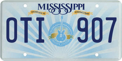 MS license plate OTI907