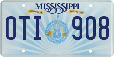 MS license plate OTI908