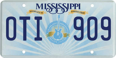 MS license plate OTI909