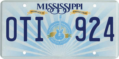 MS license plate OTI924