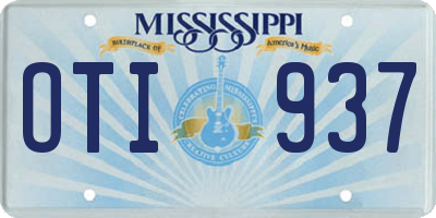 MS license plate OTI937
