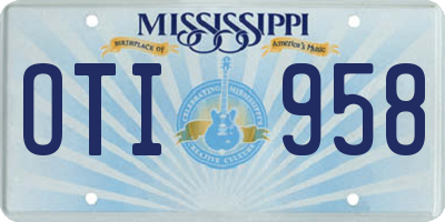 MS license plate OTI958