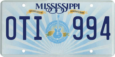 MS license plate OTI994