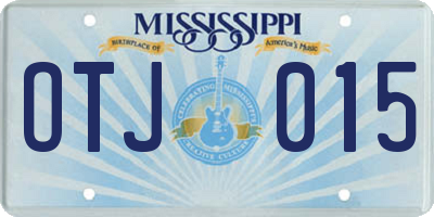 MS license plate OTJ015