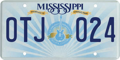 MS license plate OTJ024