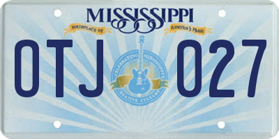 MS license plate OTJ027