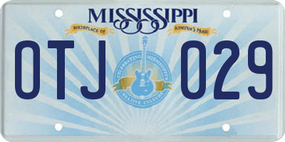 MS license plate OTJ029