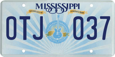 MS license plate OTJ037