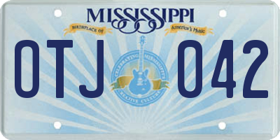 MS license plate OTJ042