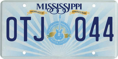 MS license plate OTJ044