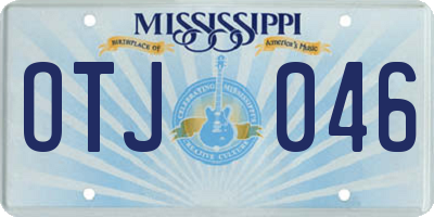 MS license plate OTJ046