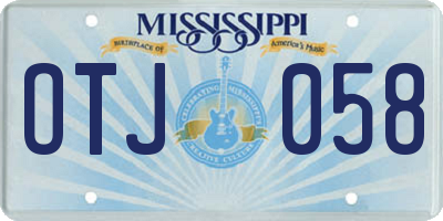 MS license plate OTJ058