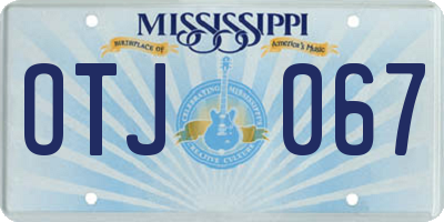 MS license plate OTJ067